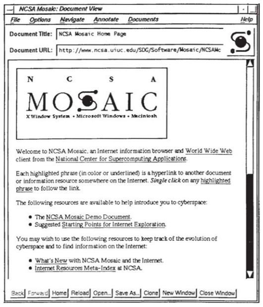 Mosaic · le Web dans une fenêtre